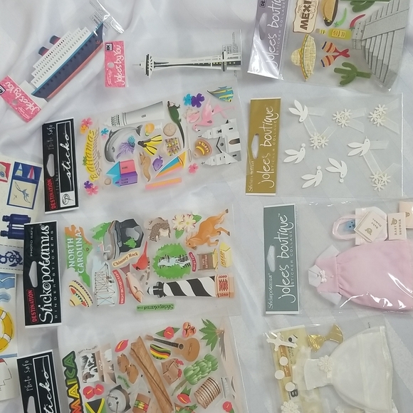 CRAFT STICKER COLLAGE AND DESTINATION STICKER SET OF 14 MISC STICKERS - Picture 3 of 8